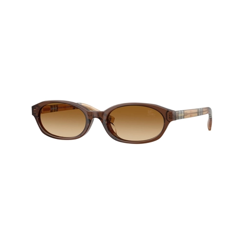 Óculos de Sol Burberry 0BE4508D 42431356 Acetato Marrom com lentes na cor Marrom Degradê
