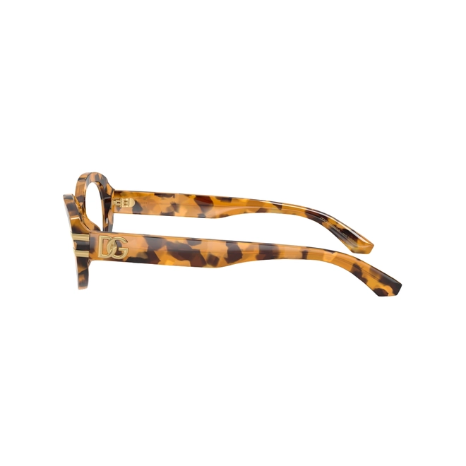 Óculos de Grau Dolce & Gabbana 0DG3455 3496 54 Acetato Marrom e Amarelo Mesclado 3