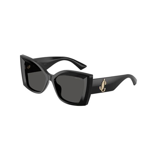 Óculos de Sol Jimmy Choo 0JC5074U 50008754 Acetato Preto com lentes na cor Cinza Escuro