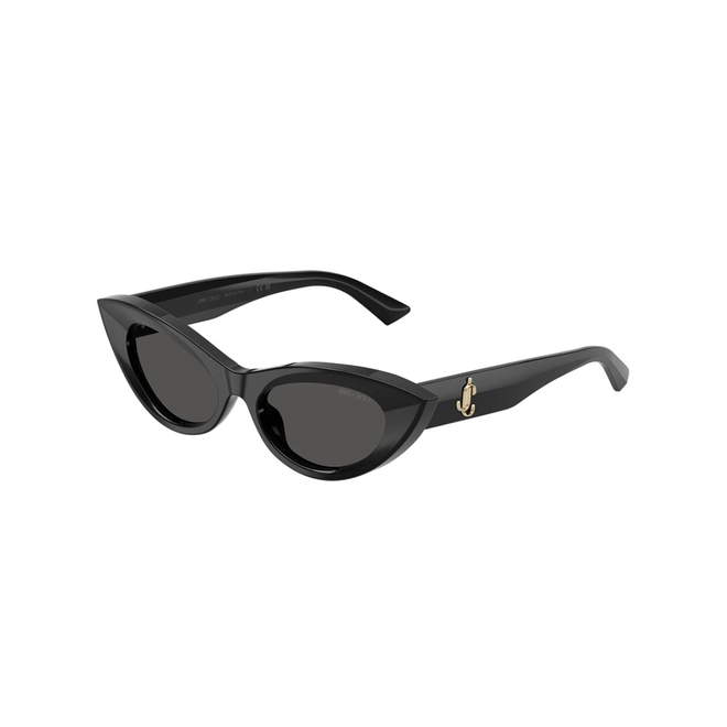 Óculos de Sol Jimmy Choo 0JC5075U 50008751 Acetato Preto com lentes na cor Cinza Escuro 1