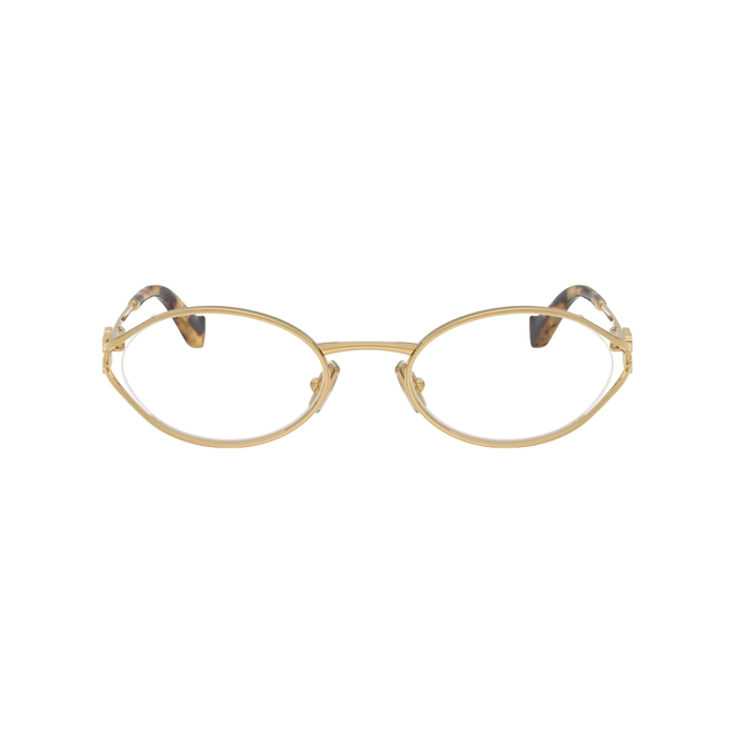 Óculos de Grau Miu Miu 0MU 53ZV 5AK1O151 Metal Dourado 2