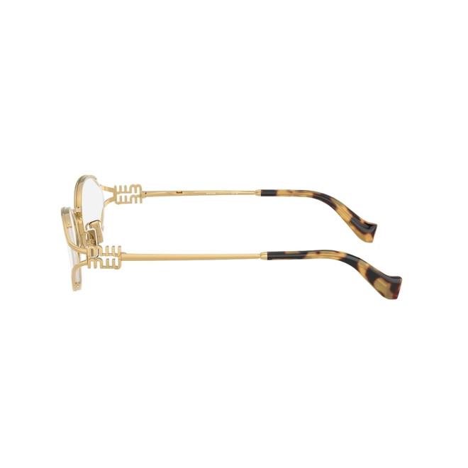 Óculos de Grau Miu Miu 0MU 53ZV 5AK1O151 Metal Dourado 3