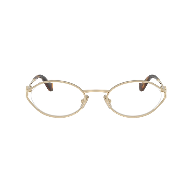 Óculos de Grau Miu Miu 0MU 53ZV ZVN1O151 Metal Dourado Claro 2