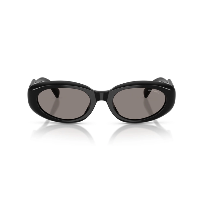 Óculos de Sol Miu Miu 0MU C01S 16K80Q53 Acetato Preto com lentes na cor Cinza Escuro 2