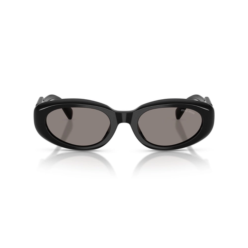 Óculos de Sol Miu Miu 0MU C01S 16K80Q53 Acetato Preto com lentes na cor Cinza Escuro