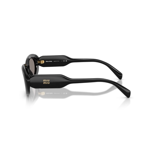 Óculos de Sol Miu Miu 0MU C01S 16K80Q53 Acetato Preto com lentes na cor Cinza Escuro