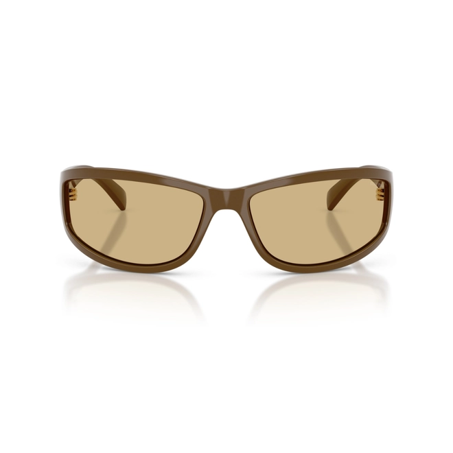 Óculos de Sol Miu Miu 0MU C06SU 29Q10R69 Propionato Verde Militar com lentes na cor Amarelo 2