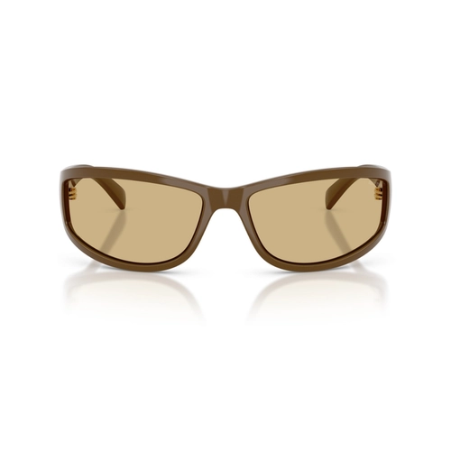 Óculos de Sol Miu Miu 0MU C06SU 29Q10R69 Propionato Verde Militar com lentes na cor Amarelo