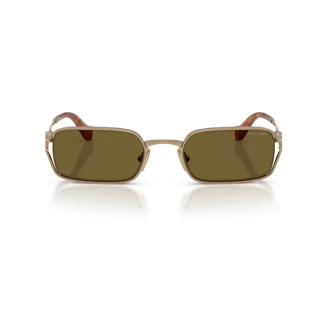 Óculos de Sol Miu Miu 0MU C50S 7OE09Z52 Metal Rosé com lentes na cor Marrom Escuro 2