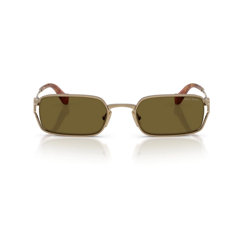 Óculos de Sol Miu Miu 0MU C50S 7OE09Z52 Metal Rosé com lentes na cor Marrom Escuro