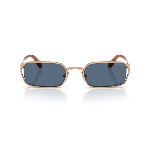 Óculos de Sol Miu Miu 0MU C50S ZVF80S52 Metal Rosé com lentes na cor Azul