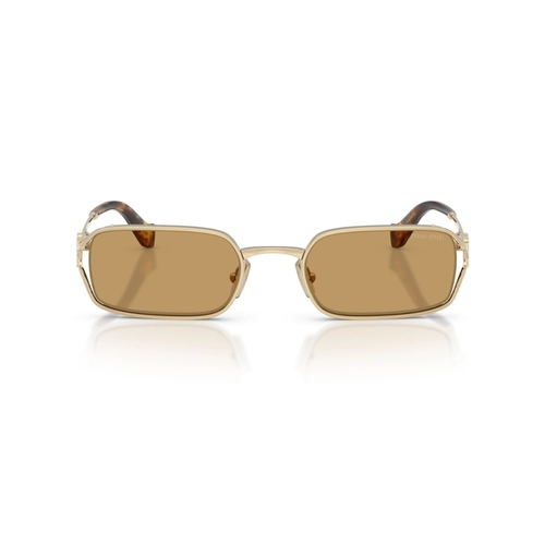 Óculos de Sol Miu Miu 0MU C50S ZVN10Y52 Metal Dourado com lentes na cor Amarelo