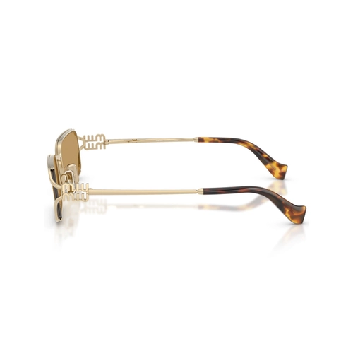 Óculos de Sol Miu Miu 0MU C50S ZVN10Y52 Metal Dourado com lentes na cor Amarelo