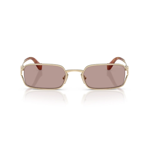 Óculos de Sol Miu Miu 0MU C50S ZVN20I52 Metal Dourado com lentes na cor Violeta e Marrom