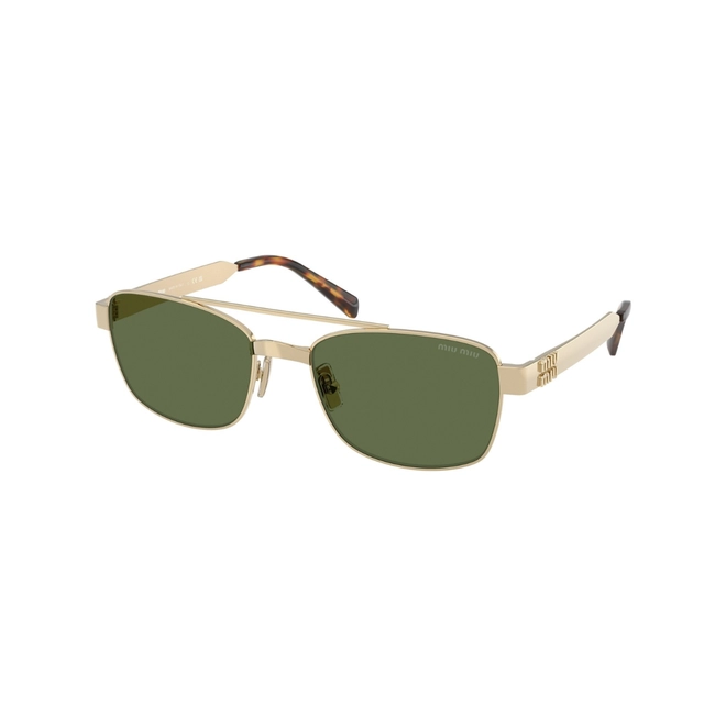 Óculos de Sol Miu Miu 0MU C52S ZVN71A56 Metal Dourado com lentes na cor Verde 1