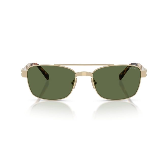 Óculos de Sol Miu Miu 0MU C52S ZVN71A56 Metal Dourado com lentes na cor Verde 2
