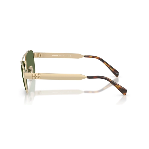 Óculos de Sol Miu Miu 0MU C52S ZVN71A56 Metal Dourado com lentes na cor Verde