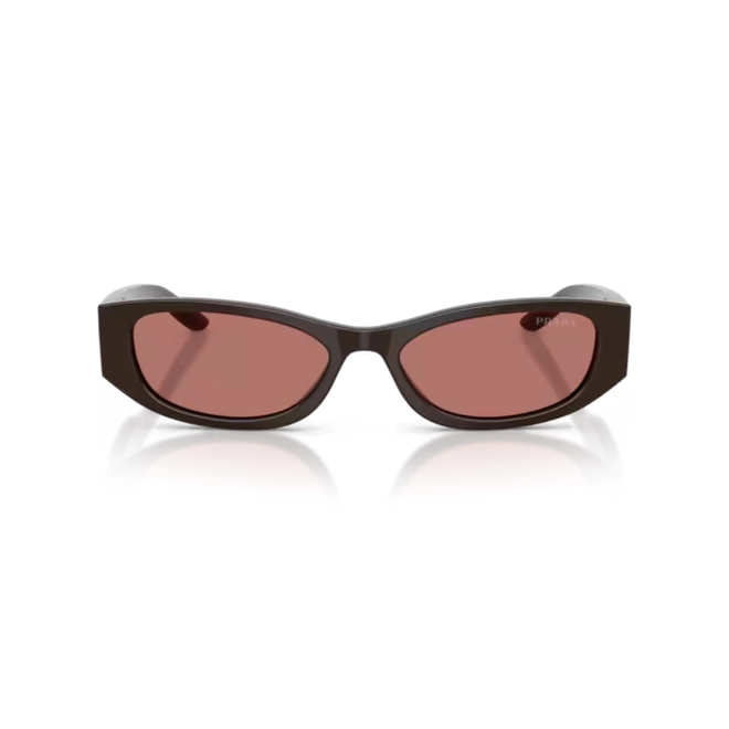 Óculos de Sol Prada 0PR D22S 27I80W54 Acetato Verde Escuro com lentes na cor Vinho 2