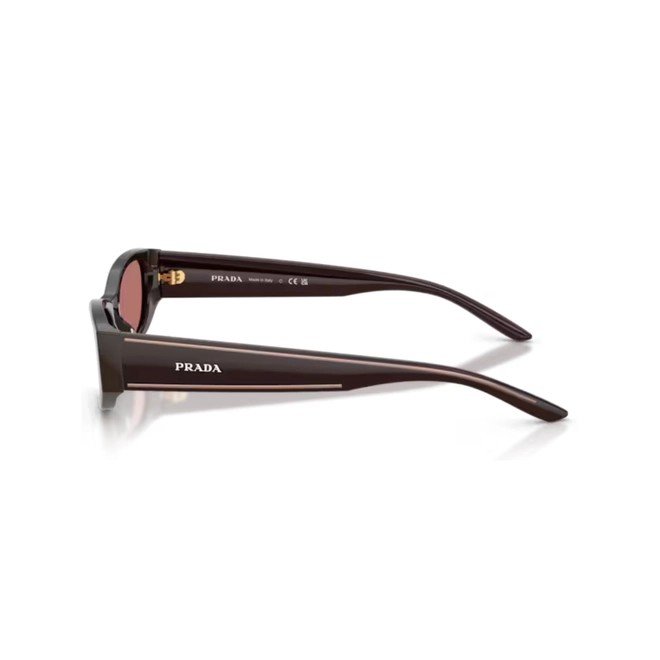 Óculos de Sol Prada 0PR D22S 27I80W54 Acetato Verde Escuro com lentes na cor Vinho 3