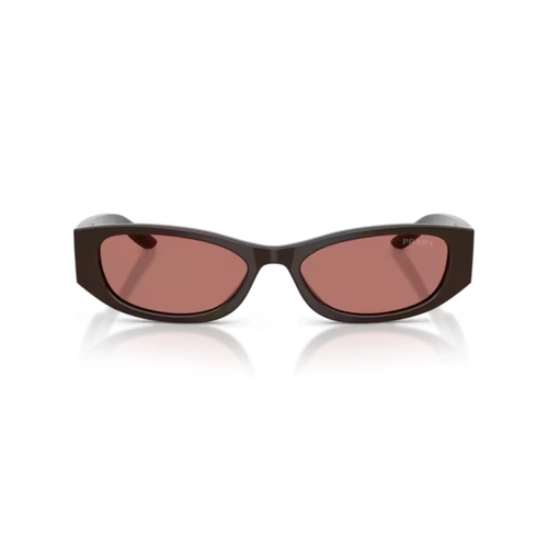Óculos de Sol Prada 0PR D22S 27I80W54 Acetato Verde Escuro com lentes na cor Vinho