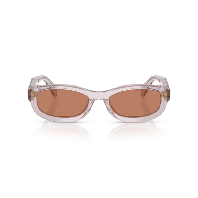 Óculos de Sol Prada 0PR D24S 12W10I54 Acetato Lilás Transparente com lentes na cor Marrom 2