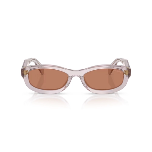 Óculos de Sol Prada 0PR D24S 12W10I54 Acetato Lilás Transparente com lentes na cor Marrom