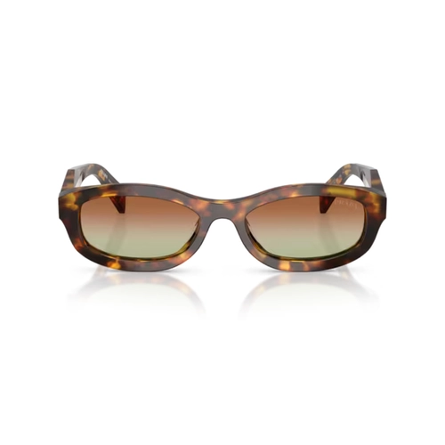 Óculos de Sol Prada 0PR D24S 14L70T54 Acetato Marrom Mesclado com lentes na cor Verde e Marrom