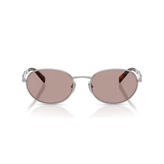 Óculos de Sol Prada 0PR D57S 1BC20I54 Metal Prata com lentes na cor Marrom e Violeta 2