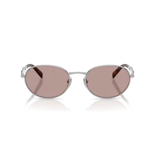 Óculos de Sol Prada 0PR D57S 1BC20I54 Metal Prata com lentes na cor Marrom e Violeta