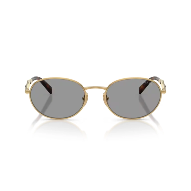 Óculos de Sol Prada 0PR D57S 5AK50Q54 Metal Dourado com lentes na cor Cinza 2