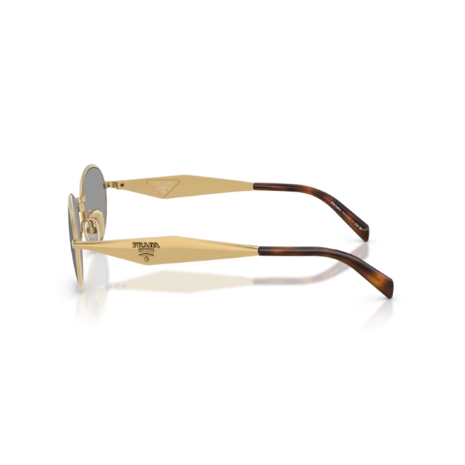 Óculos de Sol Prada 0PR D57S 5AK50Q54 Metal Dourado com lentes na cor Cinza 3