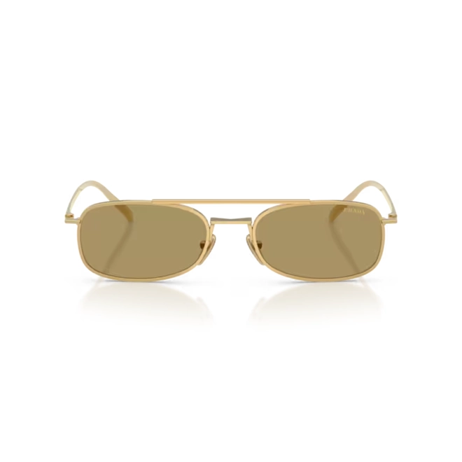 Óculos de Sol Prada 0PR D59S 5AK70G54 Metal Dourado com lentes na cor Marrom 2