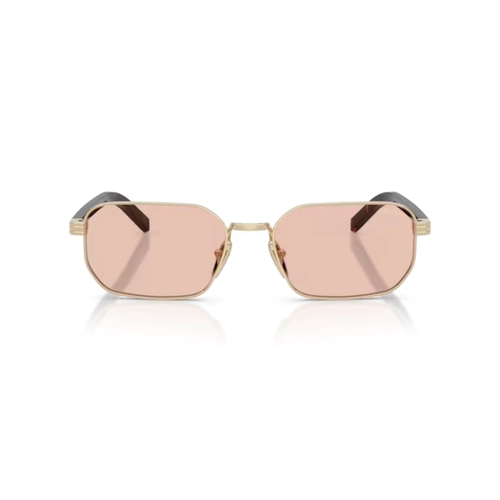 Óculos de Sol Prada 0PR D62S ZVN50V56 Metal Dourado Pálido com lentes na cor Rosa