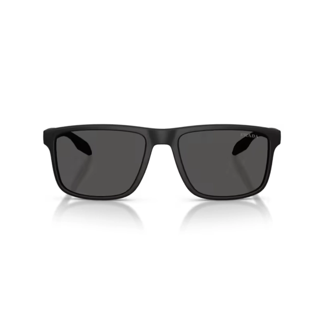 Óculos de Sol Prada Linea Rossa 0PS C01S 12P08Z55 Acetato Preto Fosco com lentes na cor Cinza Escuro 2