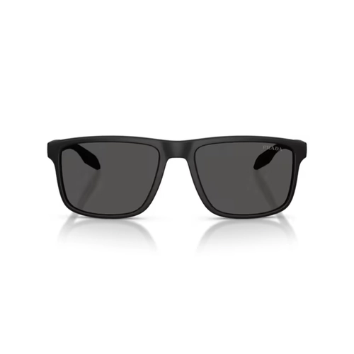 Óculos de Sol Prada Linea Rossa 0PS C01S 12P08Z55 Acetato Preto Fosco com lentes na cor Cinza Escuro