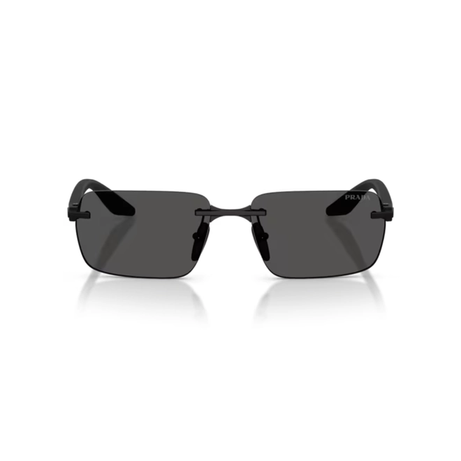 Óculos de Sol Prada Linea Rossa 0PS C52S 1BO08Z57 Metal Preto Fosco com lentes na cor Cinza Escuro 2