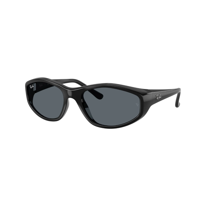 Óculos de Sol Ray-Ban 0RB2228 601/R559 Acetato Preto Polido com lentes na cor Azul 1
