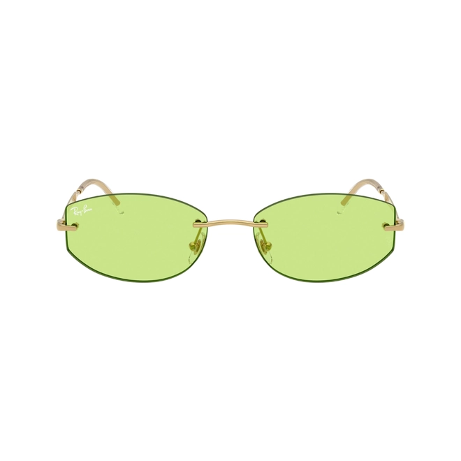 Óculos de Sol Ray-Ban 0RB3792 001/2 55 Metal Dourado com lentes na cor Verde 2