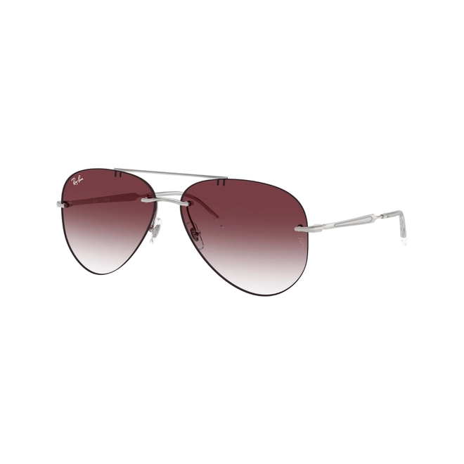 Óculos de Sol Ray-Ban 0RB3791 003/8H59 Metal Prata Polido com lentes na cor Violeta Degradê 1
