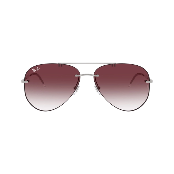 Óculos de Sol Ray-Ban 0RB3791 003/8H59 Metal Prata Polido com lentes na cor Violeta Degradê 2