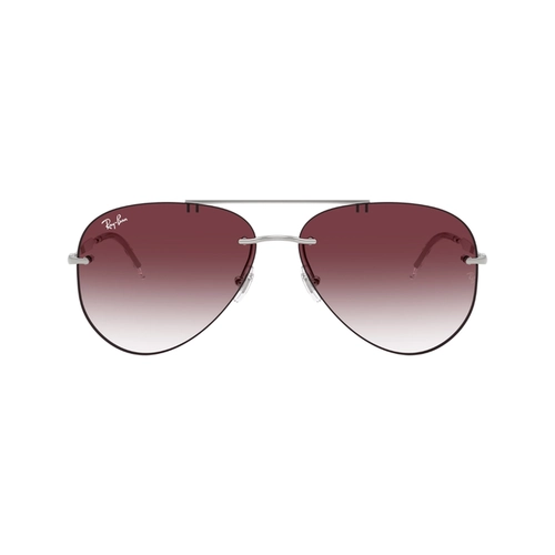 Óculos de Sol Ray-Ban 0RB3791 003/8H59 Metal Prata Polido com lentes na cor Violeta Degradê