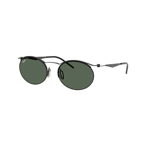 Óculos de Sol Ray-Ban 0RB8551 92817154 Metal Preto Fosco com lentes na cor Verde Escuro