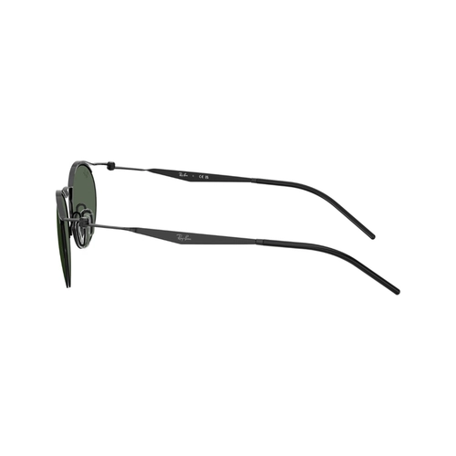 Óculos de Sol Ray-Ban 0RB8551 92817154 Metal Preto Fosco com lentes na cor Verde Escuro