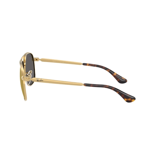 Óculos de Sol Ray-Ban Bill Max 0RB3793 001/9356 Metal Dourado com lentes na cor Marrom Espelhado