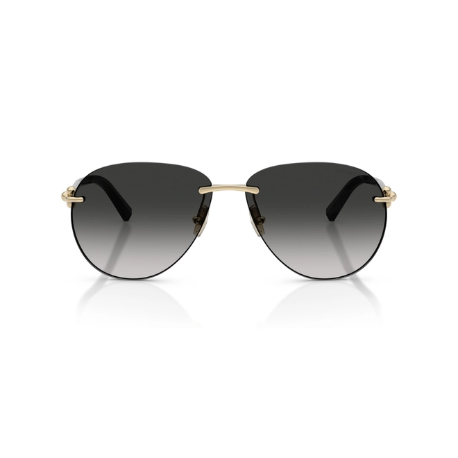 Óculos de Sol Tiffany 0TF3124 62413C59 Metal e Acetato Dourado Pálido com lentes na cor Cinza Degradê 2