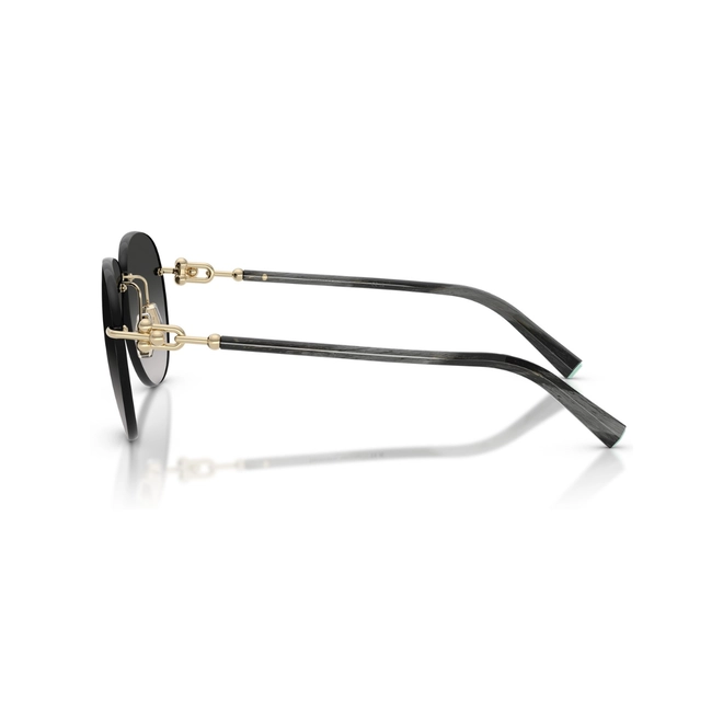 Óculos de Sol Tiffany 0TF3124 62413C59 Metal e Acetato Dourado Pálido com lentes na cor Cinza Degradê 3