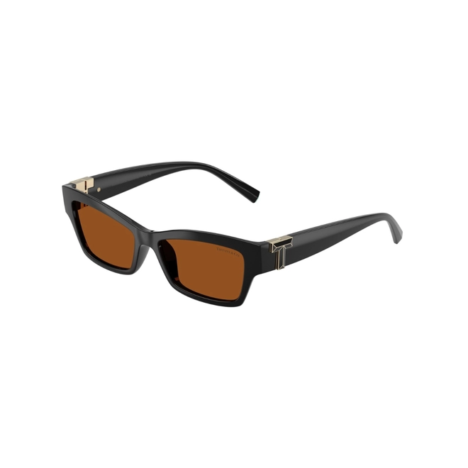 Óculos de Sol Tiffany 0TF4269U 84767353 Acetato Preto com lentes na cor Marrom Escuro 1