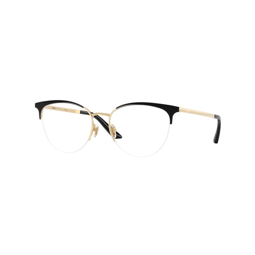 Óculos de Grau Versace 0VE1321 1527 54 Metal Dourado e Preto