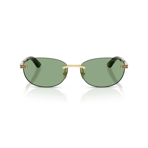 Óculos de Sol Versace 0VE2307 15238256 Metal Dourado com lentes na cor Verde