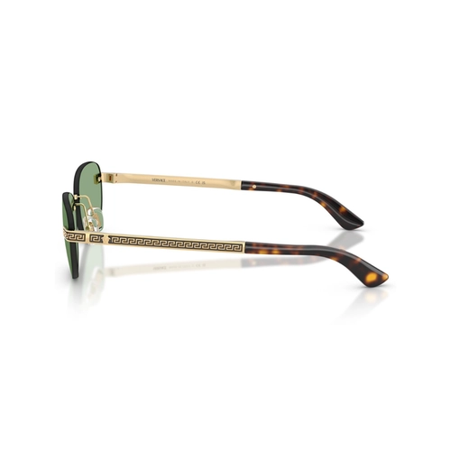 Óculos de Sol Versace 0VE2307 15238256 Metal Dourado com lentes na cor Verde
